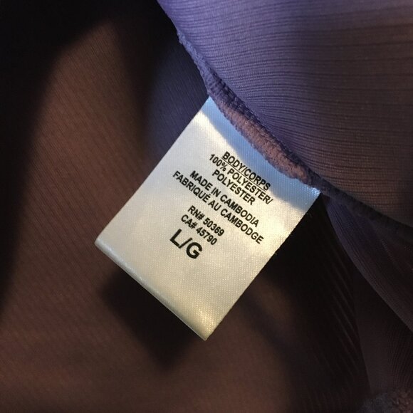 Spalding Lavender Ribbed Twist Hem Short Sleeve Sports Top - Picture 9 of 14